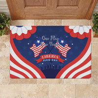 Happy Liberia Flag Day Rubber Doormat One Flag One People - Wonder Print Shop