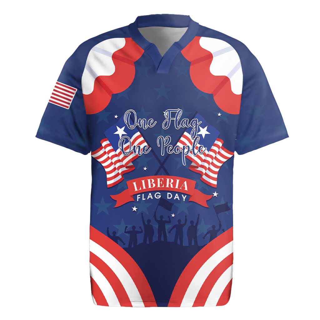 Personalized Happy Liberia Flag Day Rugby Jersey One Flag One People - Wonder Print Shop