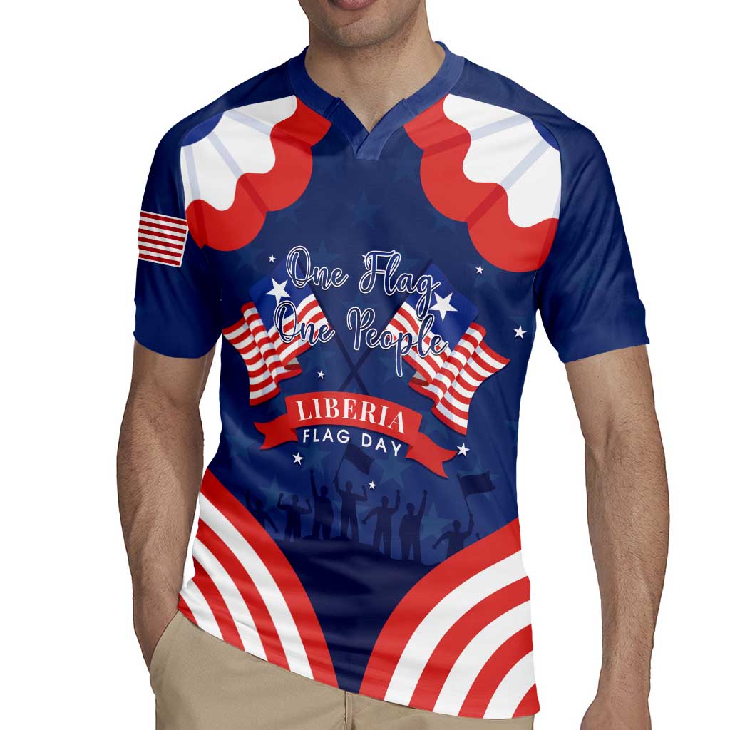Personalized Happy Liberia Flag Day Rugby Jersey One Flag One People - Wonder Print Shop