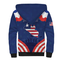 Personalized Happy Liberia Flag Day Sherpa Hoodie One Flag One People - Wonder Print Shop