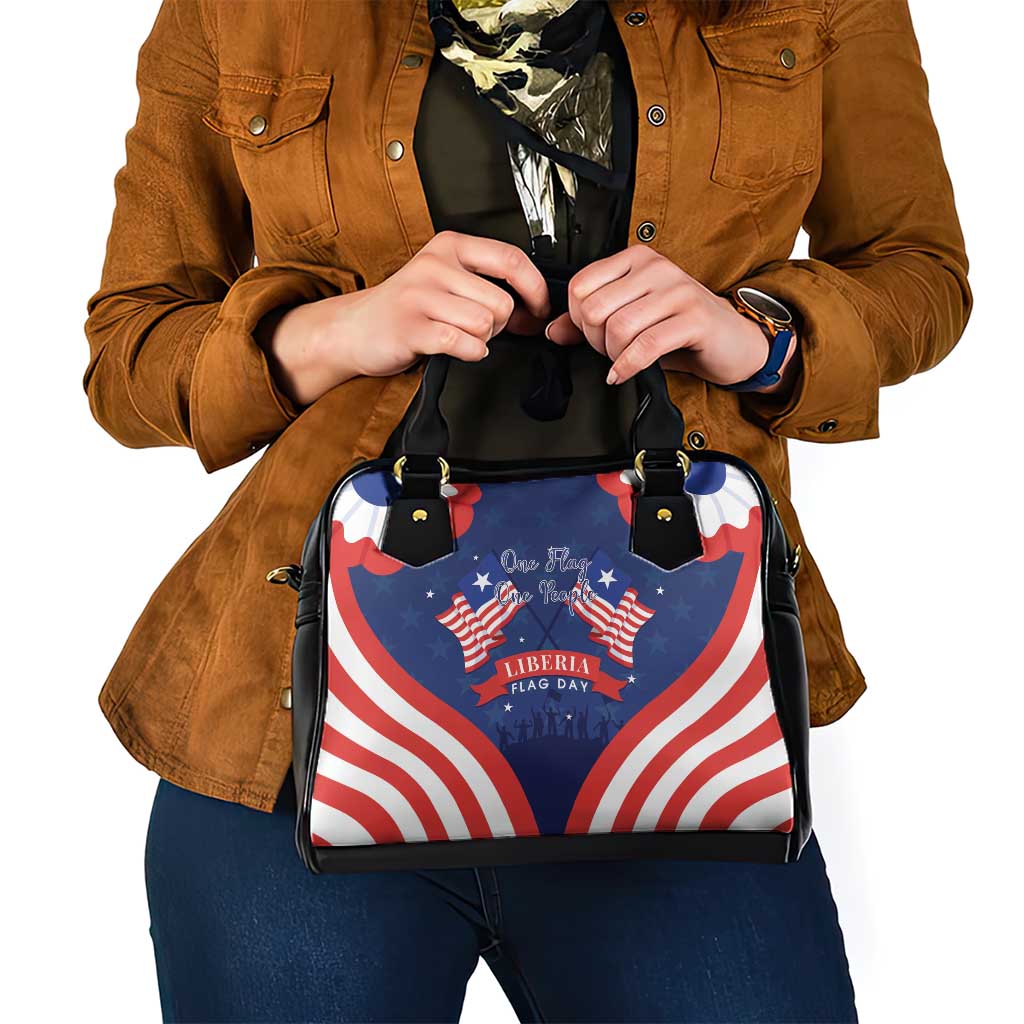 Happy Liberia Flag Day Shoulder Handbag One Flag One People - Wonder Print Shop