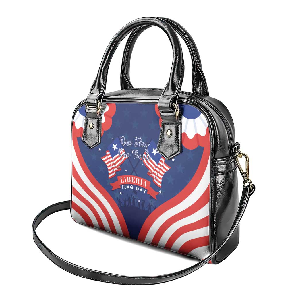 Happy Liberia Flag Day Shoulder Handbag One Flag One People - Wonder Print Shop