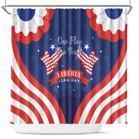 Happy Liberia Flag Day Shower Curtain One Flag One People - Wonder Print Shop