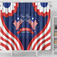 Happy Liberia Flag Day Shower Curtain One Flag One People - Wonder Print Shop