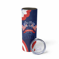 Personalized Happy Liberia Flag Day Skinny Tumbler One Flag One People - Wonder Print Shop