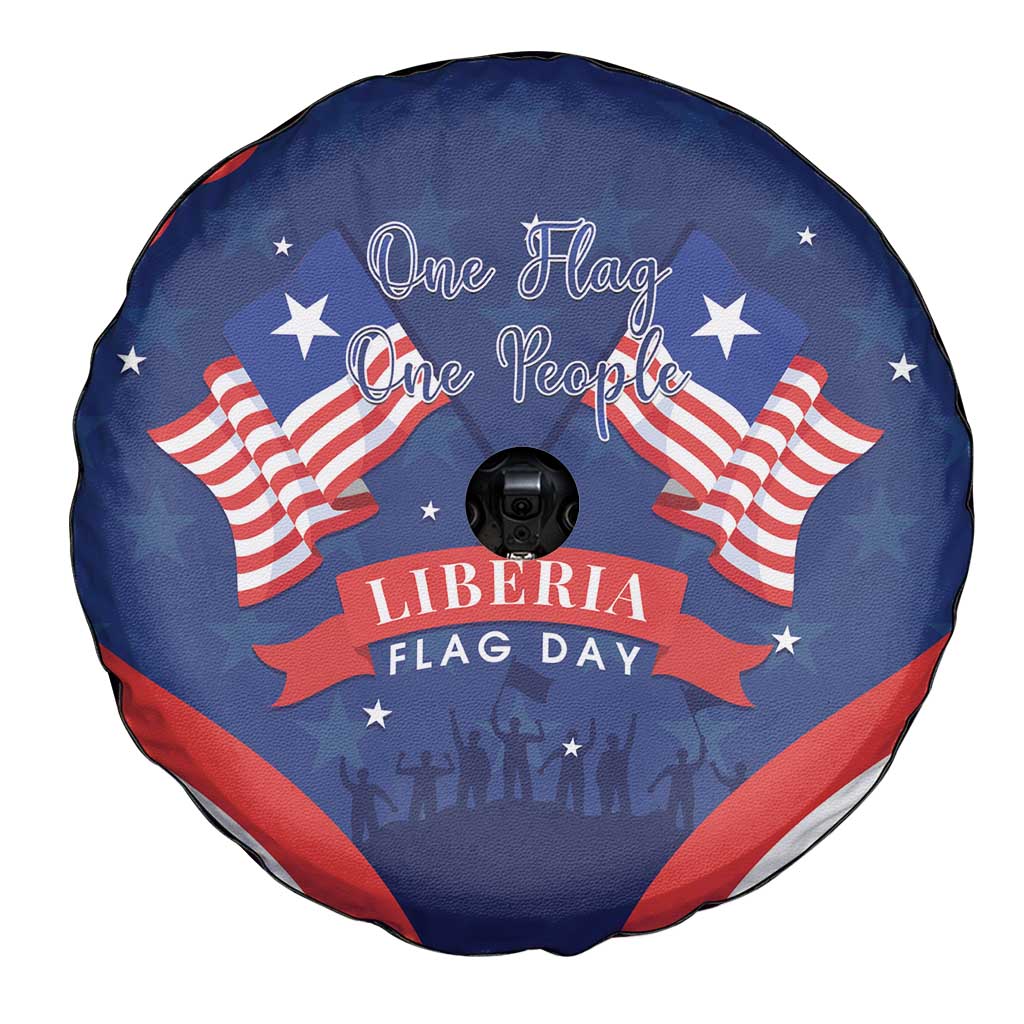 Happy Liberia Flag Day Spare Tire Cover One Flag One People - Wonder Print Shop