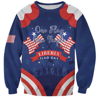 Personalized Happy Liberia Flag Day Sweatshirt One Flag One People - Wonder Print Shop