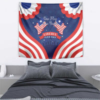 Happy Liberia Flag Day Tapestry One Flag One People - Wonder Print Shop