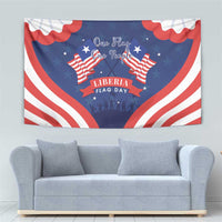 Happy Liberia Flag Day Tapestry One Flag One People - Wonder Print Shop