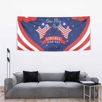 Happy Liberia Flag Day Tapestry One Flag One People - Wonder Print Shop