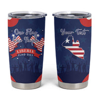 Personalized Happy Liberia Flag Day Tumbler Cup One Flag One People - Wonder Print Shop