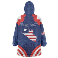 Personalized Happy Liberia Flag Day Wearable Blanket Hoodie One Flag One People - Wonder Print Shop