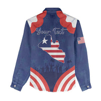 Personalized Happy Liberia Flag Day Women Casual Shirt One Flag One People - Wonder Print Shop