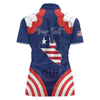 Personalized Happy Liberia Flag Day Women Polo Shirt One Flag One People - Wonder Print Shop