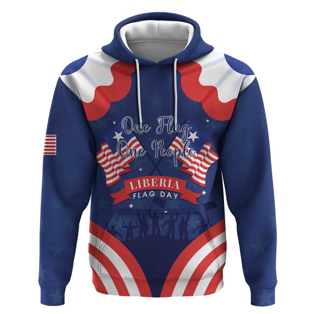 Personalized Happy Liberia Flag Day Zip Hoodie One Flag One People - Wonder Print Shop
