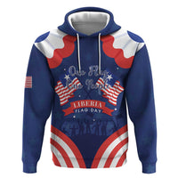 Personalized Happy Liberia Flag Day Zip Hoodie One Flag One People - Wonder Print Shop