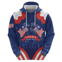 Personalized Happy Liberia Flag Day Zip Hoodie One Flag One People - Wonder Print Shop