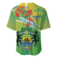 Personalized Gabon Independence Day Baseball Jersey Coat Of Arms With Map - Wonder Print Shop