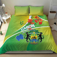 Gabon Independence Day Bedding Set Coat Of Arms With Map - Wonder Print Shop