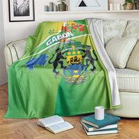 Gabon Independence Day Blanket Coat Of Arms With Map - Wonder Print Shop