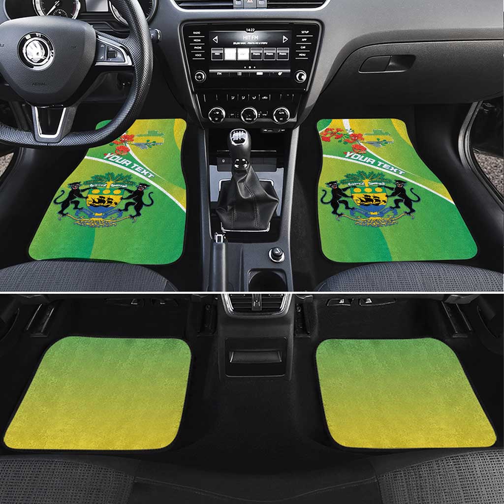 Gabon Independence Day Car Mats Coat Of Arms With Map - Wonder Print Shop