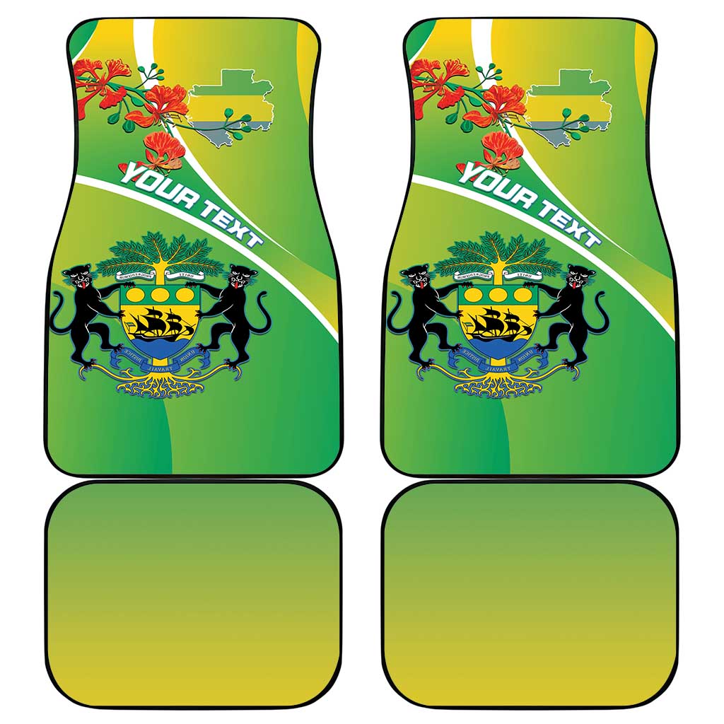 Gabon Independence Day Car Mats Coat Of Arms With Map - Wonder Print Shop