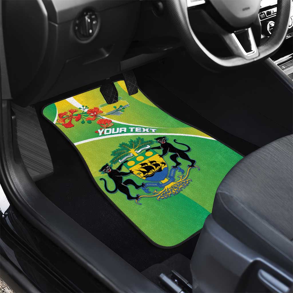 Gabon Independence Day Car Mats Coat Of Arms With Map - Wonder Print Shop