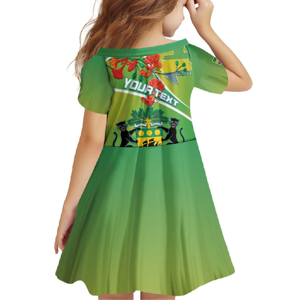 Personalized Gabon Independence Day Family Matching Mermaid Dress and Hawaiian Shirt Coat Of Arms With Map - Wonder Print Shop