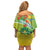 Personalized Gabon Independence Day Family Matching Off Shoulder Short Dress and Hawaiian Shirt Coat Of Arms With Map - Wonder Print Shop