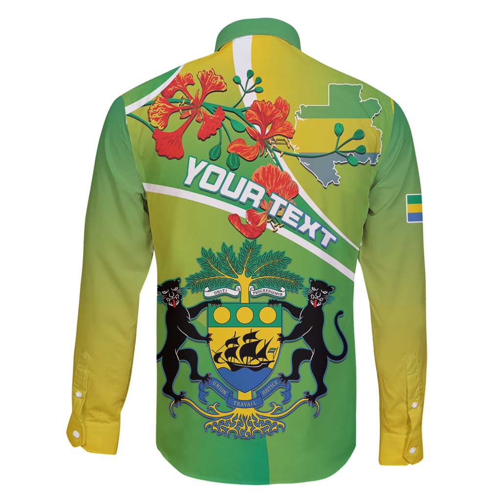Personalized Gabon Independence Day Family Matching Puletasi and Hawaiian Shirt Coat Of Arms With Map - Wonder Print Shop