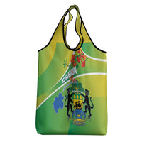 Gabon Independence Day Grocery Bag Coat Of Arms With Map - Wonder Print Shop