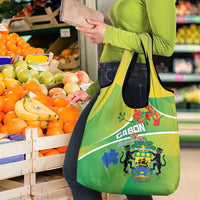 Gabon Independence Day Grocery Bag Coat Of Arms With Map - Wonder Print Shop