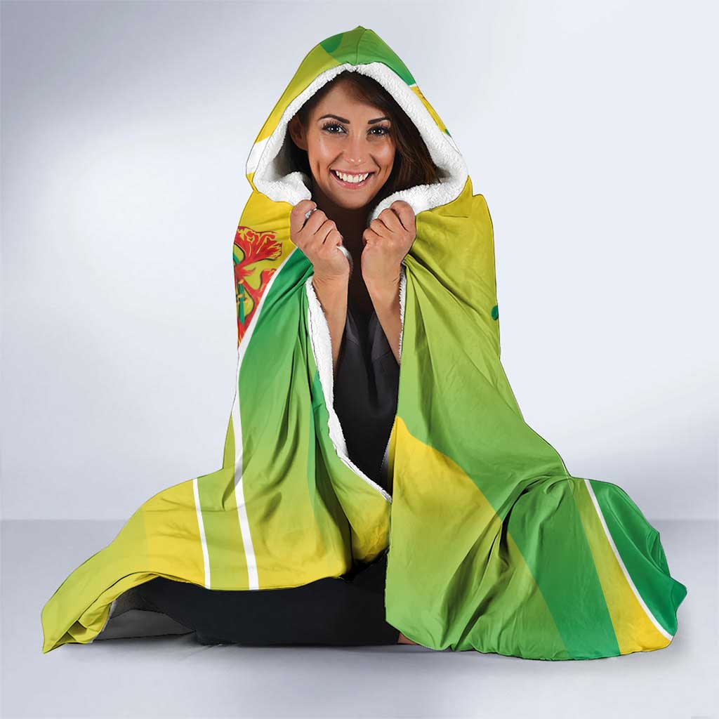 Gabon Independence Day Hooded Blanket Coat Of Arms With Map - Wonder Print Shop