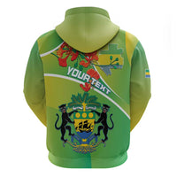 Personalized Gabon Independence Day Hoodie Coat Of Arms With Map - Wonder Print Shop