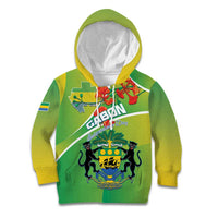 Personalized Gabon Independence Day Kid Hoodie Coat Of Arms With Map - Wonder Print Shop