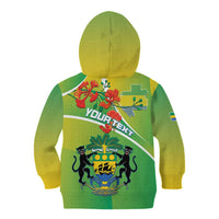 Personalized Gabon Independence Day Kid Hoodie Coat Of Arms With Map - Wonder Print Shop