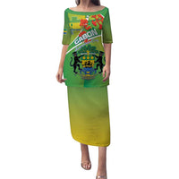 Personalized Gabon Independence Day Puletasi Coat Of Arms With Map - Wonder Print Shop