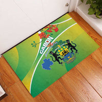 Gabon Independence Day Rubber Doormat Coat Of Arms With Map - Wonder Print Shop