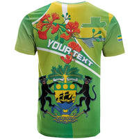 Personalized Gabon Independence Day T Shirt Coat Of Arms With Map - Wonder Print Shop