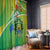 Gabon Independence Day Window Curtain Coat Of Arms With Map - Wonder Print Shop