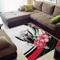 Sudan Area Rug Sudanese Secretary Bird With Hibiscus - Wonder Print Shop