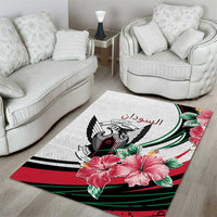 Sudan Area Rug Sudanese Secretary Bird With Hibiscus - Wonder Print Shop