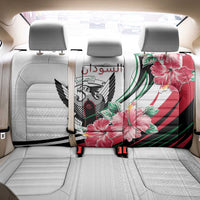 Sudan Back Car Seat Cover Sudanese Secretary Bird With Hibiscus - Wonder Print Shop