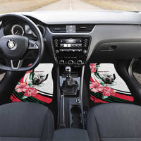 Sudan Car Mats Sudanese Secretary Bird With Hibiscus - Wonder Print Shop