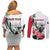 Personalized Sudan Couples Matching Off Shoulder Short Dress and Long Sleeve Button Shirt Sudanese Secretary Bird With Hibiscus - Wonder Print Shop