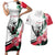 Personalized Sudan Couples Matching Short Sleeve Bodycon Dress and Hawaiian Shirt Sudanese Secretary Bird With Hibiscus - Wonder Print Shop