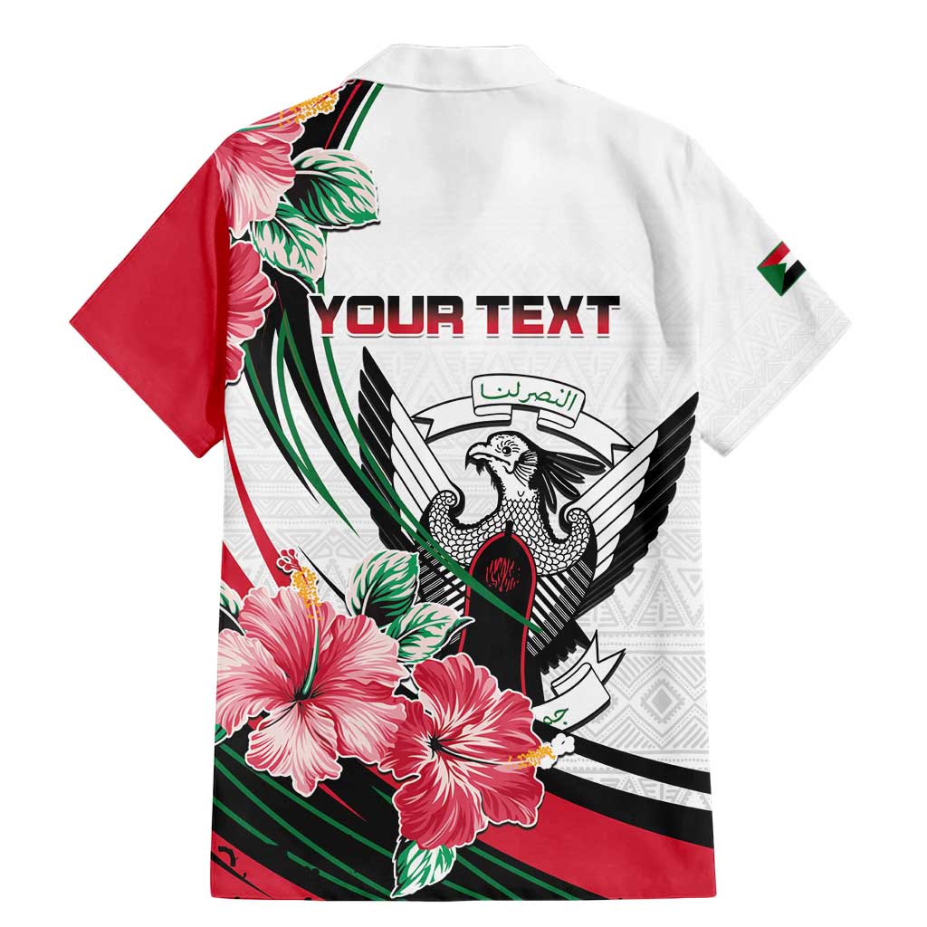 Personalized Sudan Family Matching Mermaid Dress and Hawaiian Shirt Sudanese Secretary Bird With Hibiscus - Wonder Print Shop