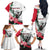 Personalized Sudan Family Matching Off The Shoulder Long Sleeve Dress and Hawaiian Shirt Sudanese Secretary Bird With Hibiscus - Wonder Print Shop