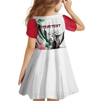 Personalized Sudan Family Matching Off Shoulder Maxi Dress and Hawaiian Shirt Sudanese Secretary Bird With Hibiscus - Wonder Print Shop