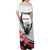 Personalized Sudan Family Matching Off Shoulder Maxi Dress and Hawaiian Shirt Sudanese Secretary Bird With Hibiscus - Wonder Print Shop
